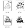 Small White Triangle Decal (6